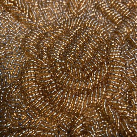 Vintage gold beaded evening bag - Picture 5 of 16